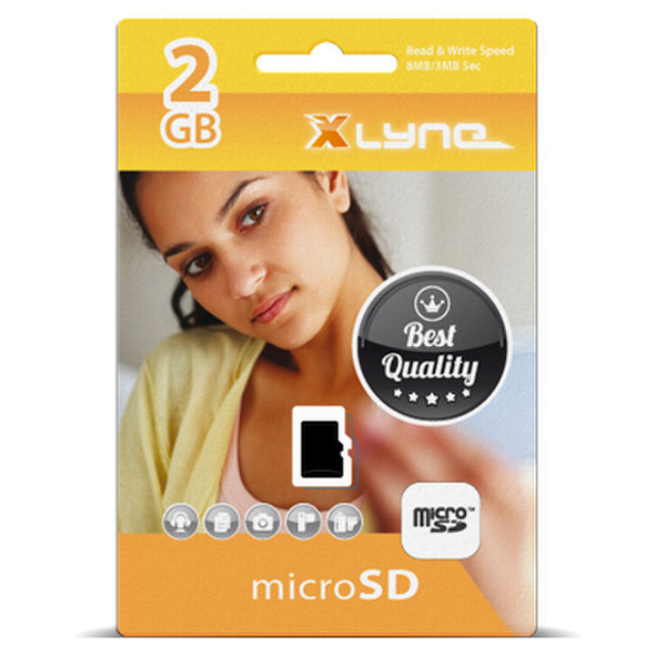 xlyne 2GB microSD 2GB MicroSD Class 4 memory card