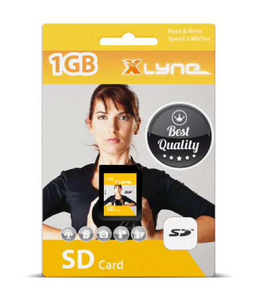 xlyne SDHC, 1GB 1GB SDHC Klasse 4 Speicherkarte