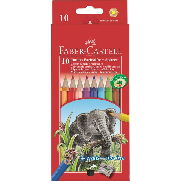 Faber-Castell Jumbo 10шт цветной карандаш