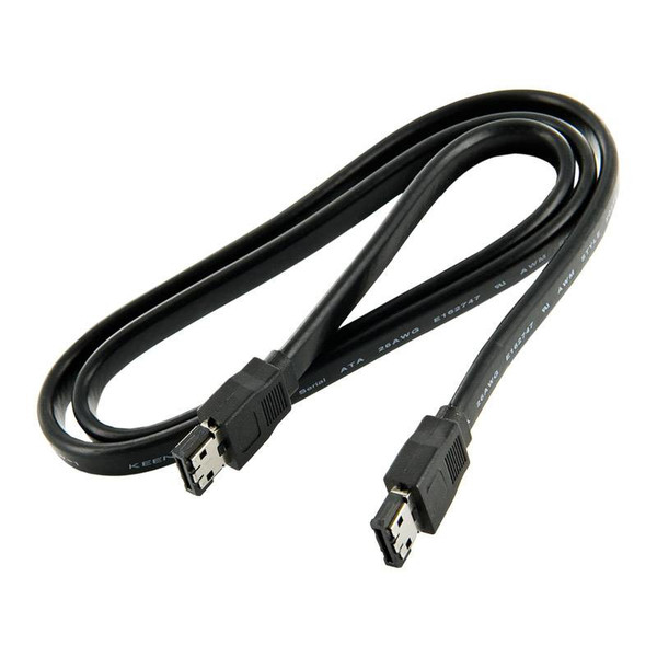 4World 08507 0.9m eSATA eSATA Black SATA cable