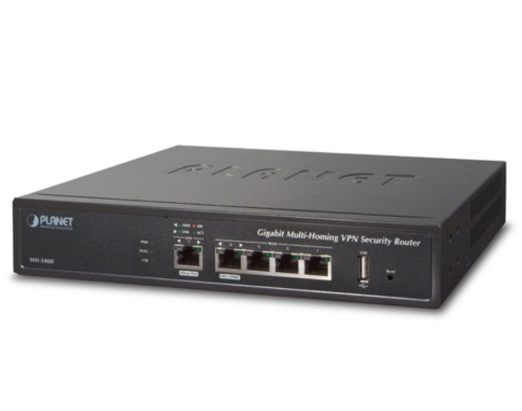 Planet MH-3400 Подключение Ethernet Черный маршрутизатор