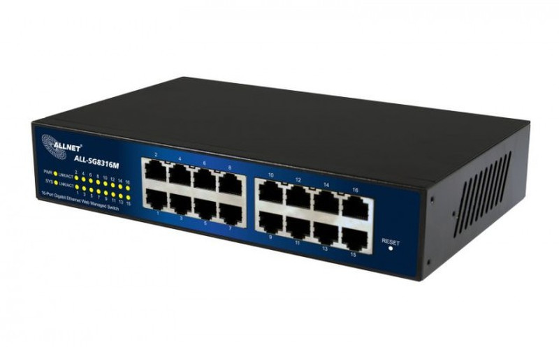 ALLNET 112534 Managed L2 Gigabit Ethernet (10/100/1000) 19U Black