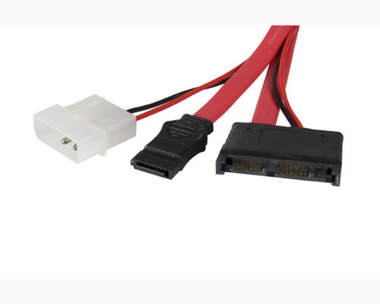 StarTech.com 12in Micro SATA to SATA with LP4 Power Cable Adapter SATA cable
