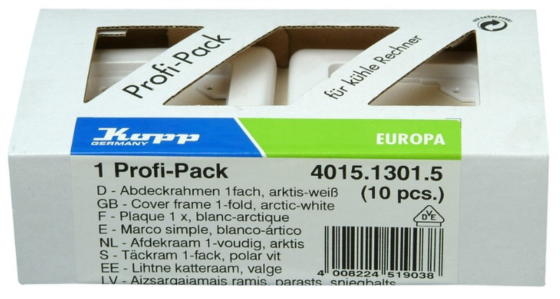 Kopp 401513015 White switch plate/outlet cover