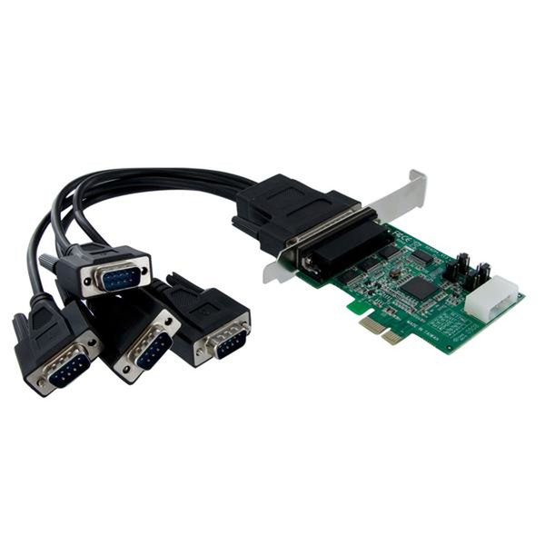 StarTech.com 4 Port Serielle RS232 PCI Express Schnittstellenkarte mit 16950 UART