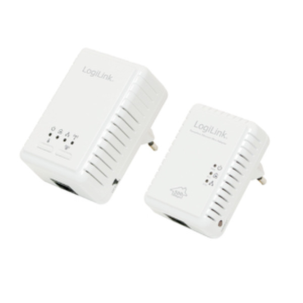 LogiLink PL0013 500Мбит/с Подключение Ethernet Wi-Fi Белый 2шт PowerLine network adapter