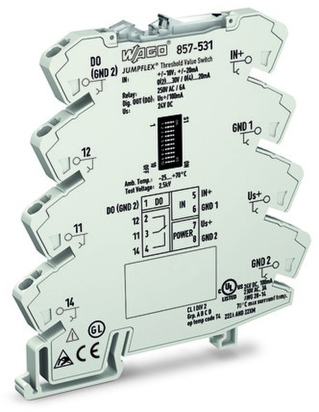 Wago 857-531 8P Grau Elektrischer Anschlussblock