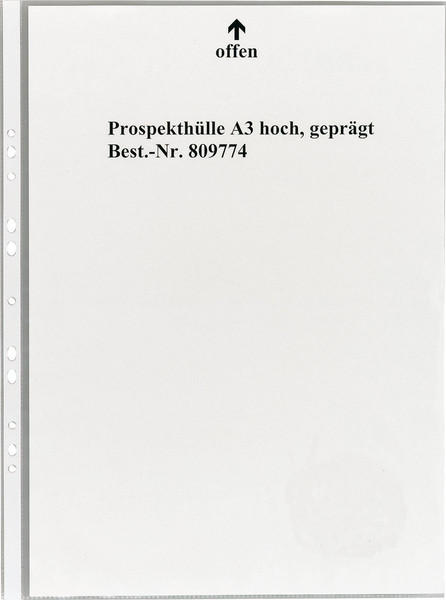 5Star 809774 300 x 420 (A3) Polypropylene (PP) 100pc(s) sheet protector