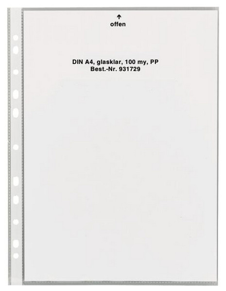 5Star 931729 210 x 297 mm (A4) Polypropylene (PP) 100pc(s) sheet protector