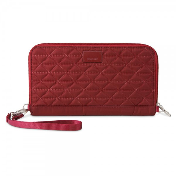 Pacsafe RFIDsafe W250 Weiblich Leder Rot Portemonnaie