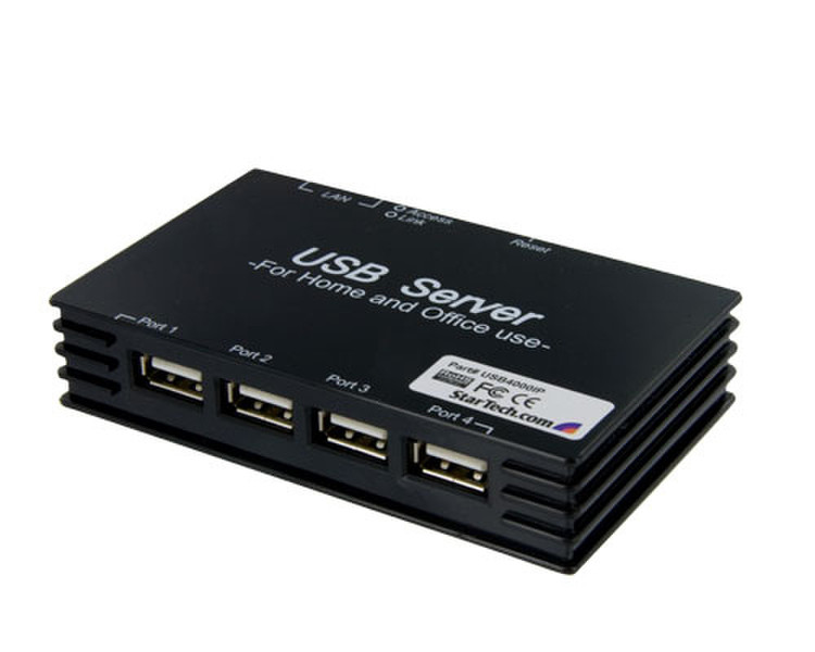 StarTech.com USB4000IP 480Mbit/s Schwarz Schnittstellenhub