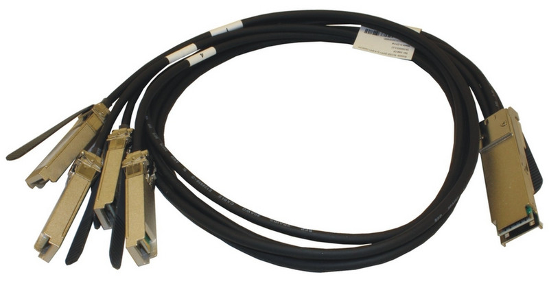Fujitsu 5m, QSFP+/4XSFP+ 5м QSFP+ 4XSFP+ Черный InfiniBand кабель