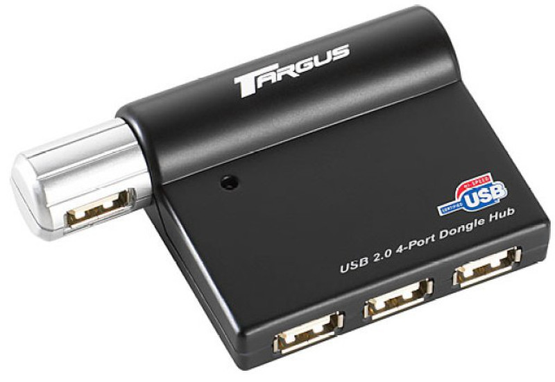 Targus USB 2.0 Hub with Swivel Port 480Мбит/с Черный хаб-разветвитель