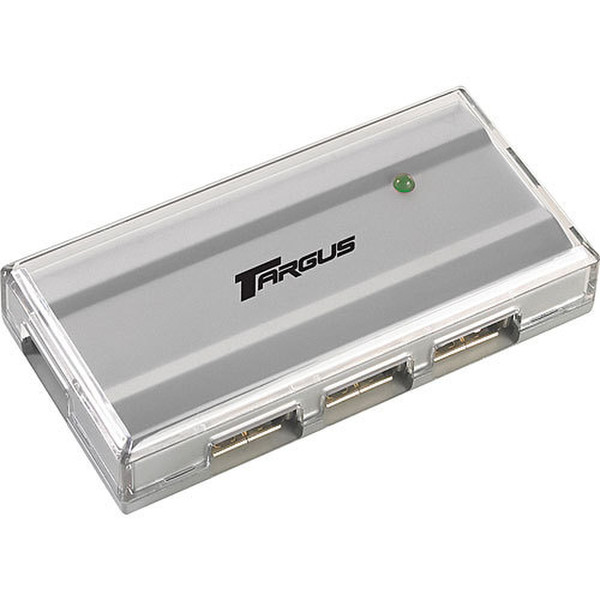 Targus Mini USB 2.0 4-Port Hub 480Мбит/с Cеребряный хаб-разветвитель