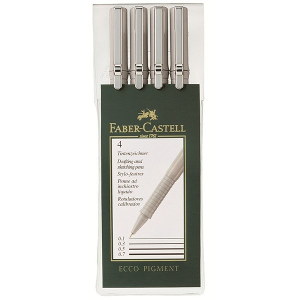 Faber-Castell 166004 4шт капиллярная ручка