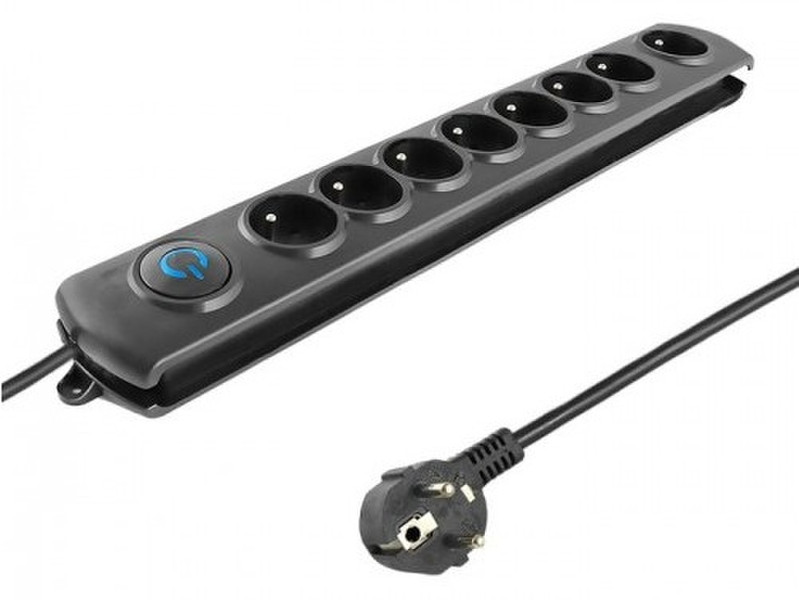 Qoltec 50113 8AC outlet(s) 230V 1.8m Black surge protector