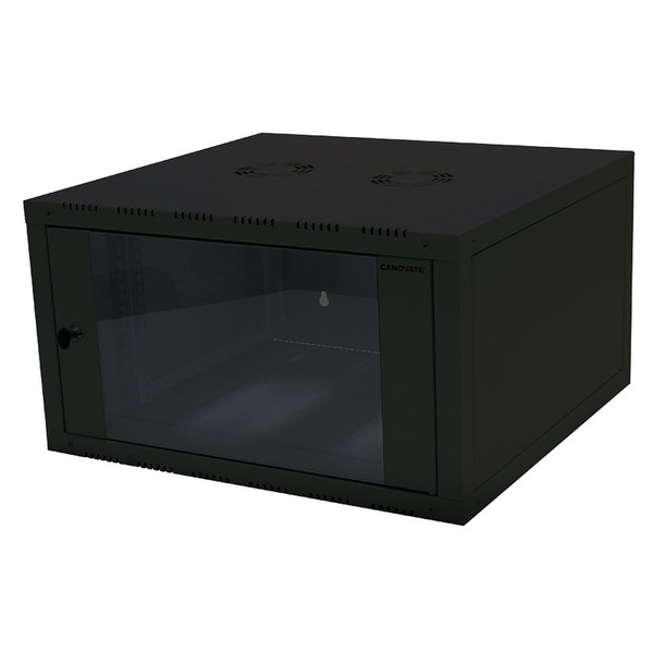 LogiLink W06E66B Wall mounted 6U Black rack