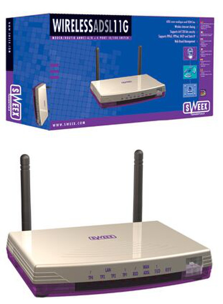Sweex Wireless ADSL Modem/Router 54 Mbps Annex A/B 8000кбит/с модем
