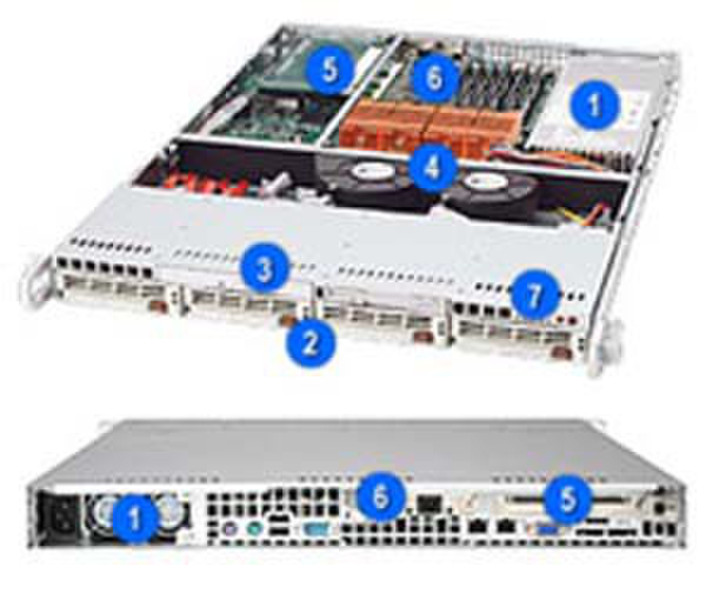 Supermicro CASE 813T-500 Low Profile (Slimline) computer case