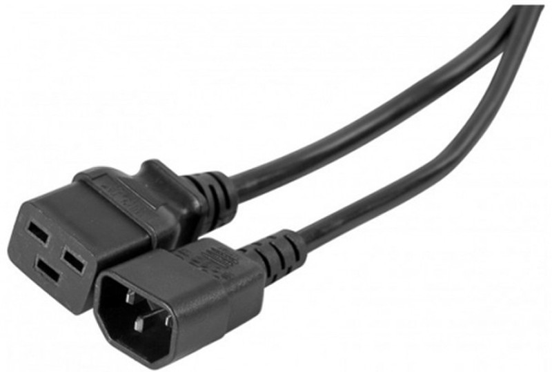 Tecline 808066 2m C14 coupler C19 coupler Black power cable