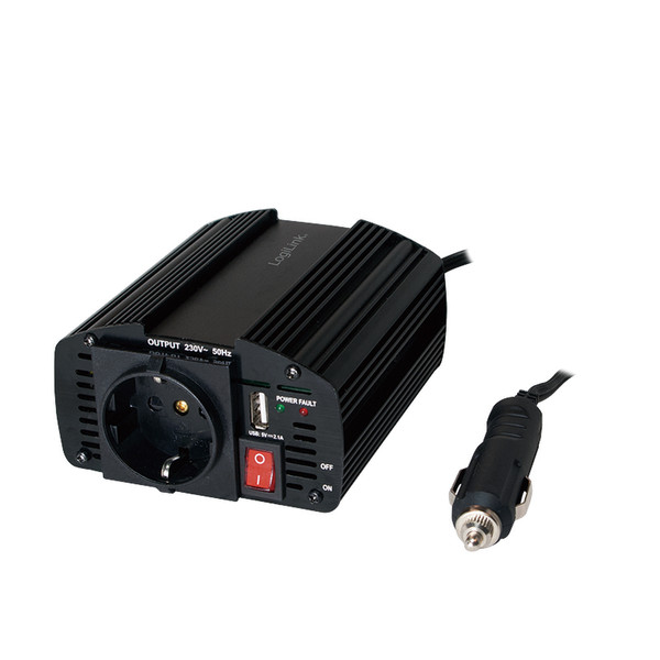 LogiLink PA0080 Auto 120W Black power adapter/inverter