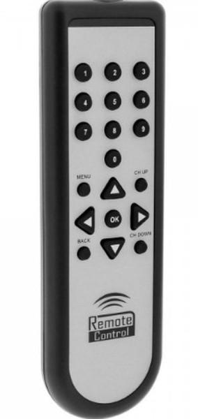 InLine 57827R Инфракрасный беспроводной Нажимные кнопки Черный, Cеребряный пульт дистанционного управления