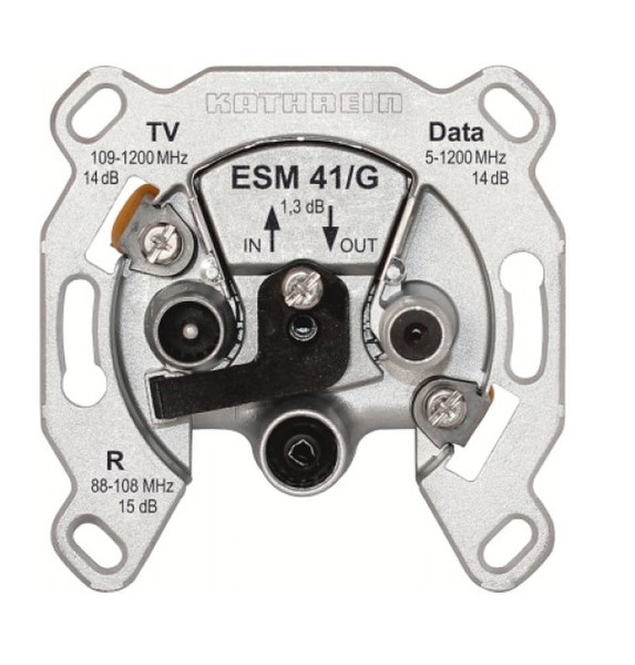 Kathrein ESM 41/G TV (coaxial) Silver outlet box