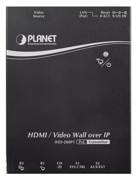 Planet IHD-200PT Fast Ethernet,Gigabit Ethernet 12V PoE adapter
