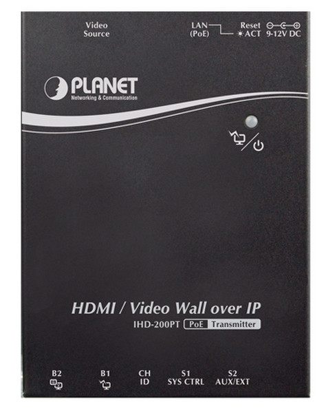 Planet IHD-200PR Fast Ethernet,Gigabit Ethernet 12В PoE адаптер