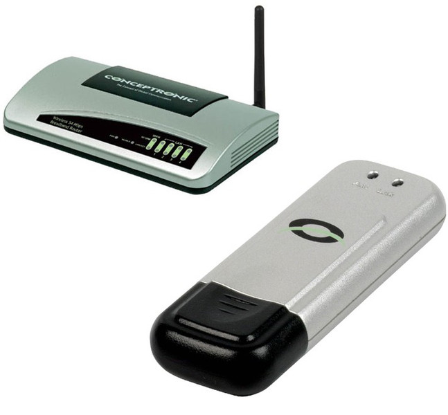 Conceptronic Wireless 54Mbps Broadband StarterPack wireless router