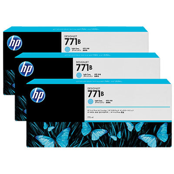 HP 771B 3-pack 775-ml Light Cyan Designjet Ink Cartridges печатающая головка