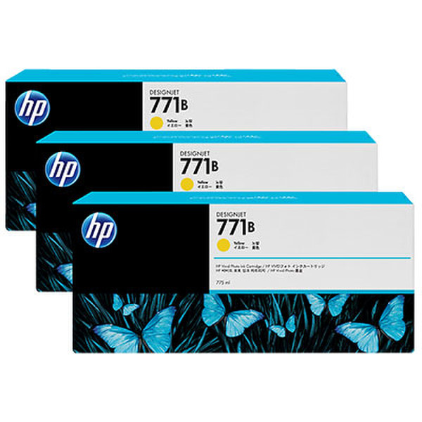 HP 771B 3-pack 775-ml Yellow Designjet Ink Cartridges печатающая головка