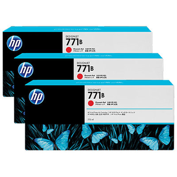 HP 771B 3-pack 775-ml Chromatic Red Designjet Ink Cartridges печатающая головка