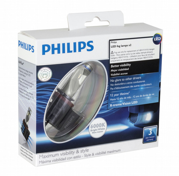 Philips X-tremeVision LED 78719719 H8 9.3W LED PGJ19-1 car light bulb