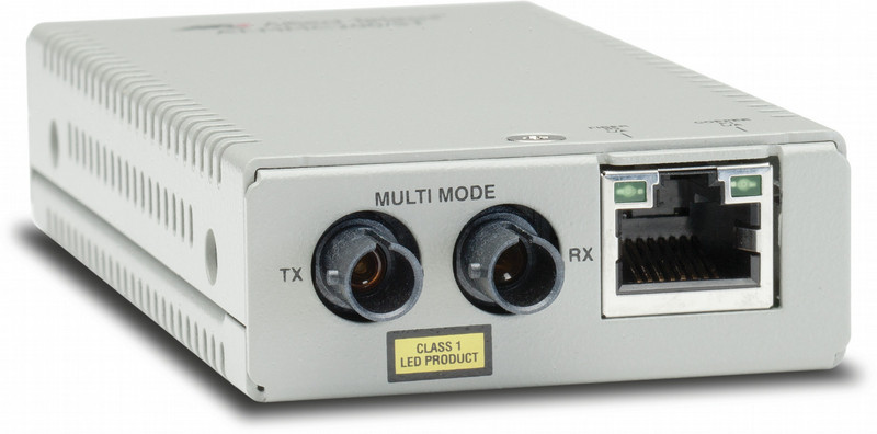 Allied Telesis AT-MMC200/ST-60 100Mbit/s 1310nm Multi-Modus Silber Netzwerk Medienkonverter