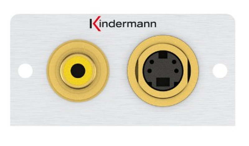 Kindermann 7444000405 Composite video + S-Video Aluminium Steckdose