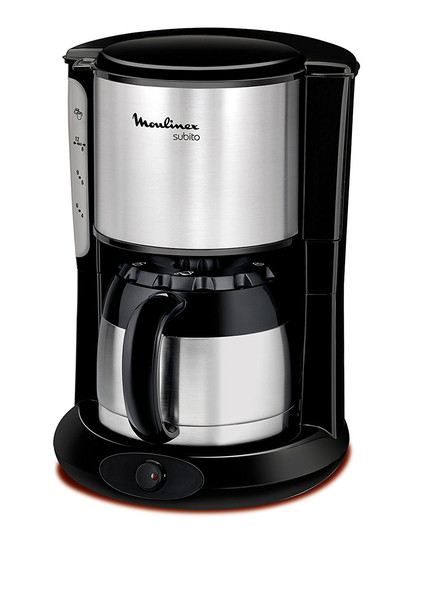 Moulinex FT360811 Drip coffee maker 0.9L 12cups Black,Stainless steel coffee maker