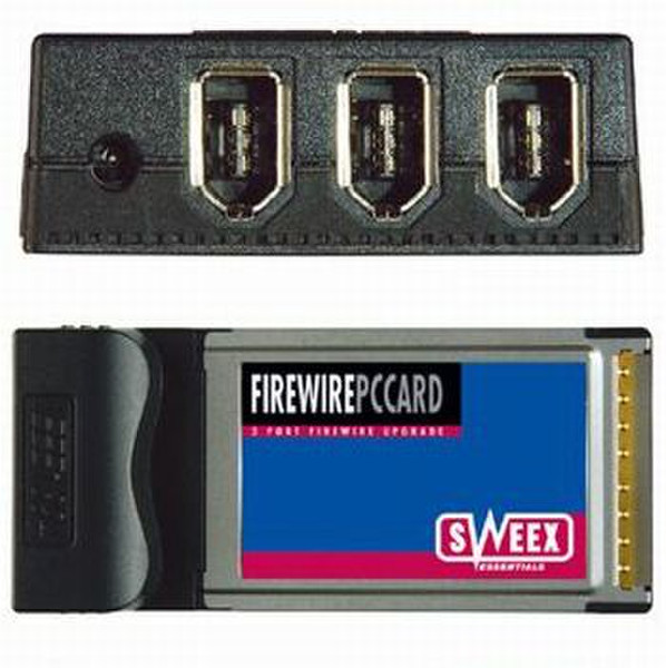 Sweex 3 Port FireWire PC Card интерфейсная карта/адаптер