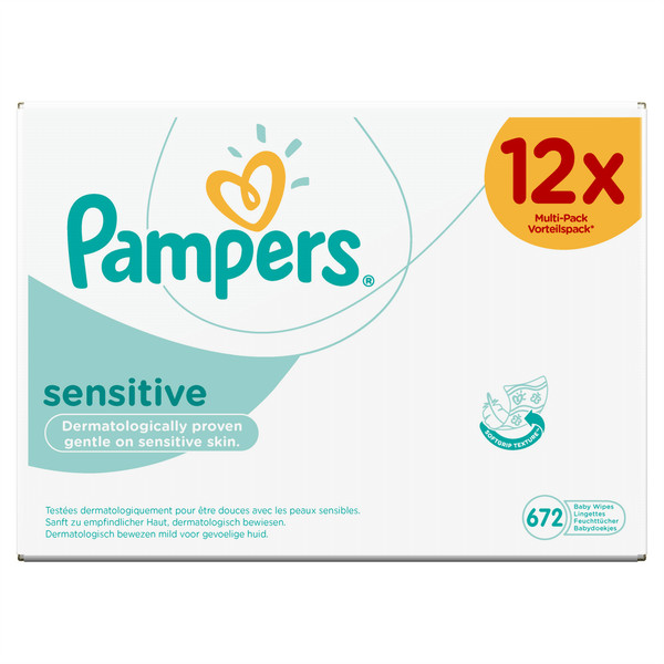 Pampers Sensitive 12 x 56 pcs 56шт влажные детские салфетки