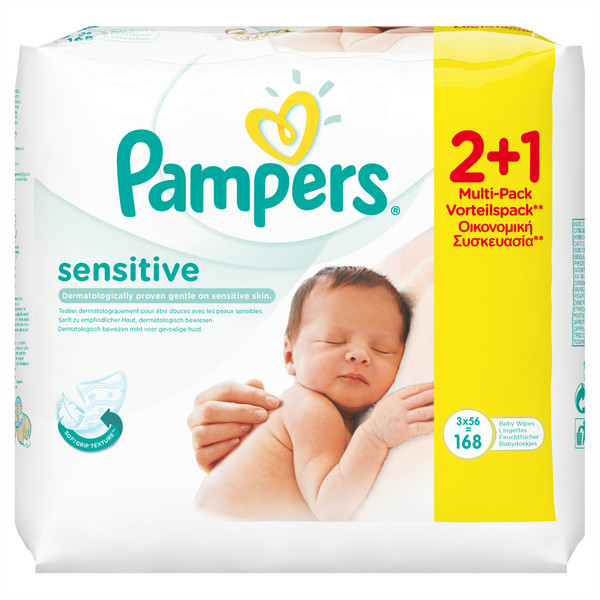 Pampers Sensitive 3 x 56 pcs 56шт влажные детские салфетки