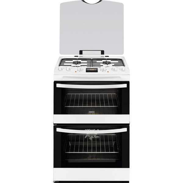 Zanussi ZCK68300W Отдельностоящий Gas hob A Черный, Белый кухонная плита