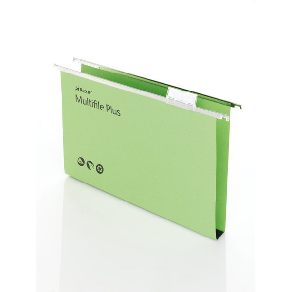 Kensington Multifile Plus Foolscap Suspension File 30mm Green (20)