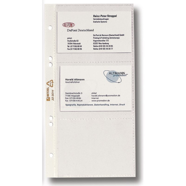 Rexel Карманы для визитных карточек А5, прозрачные (12 шт.)
