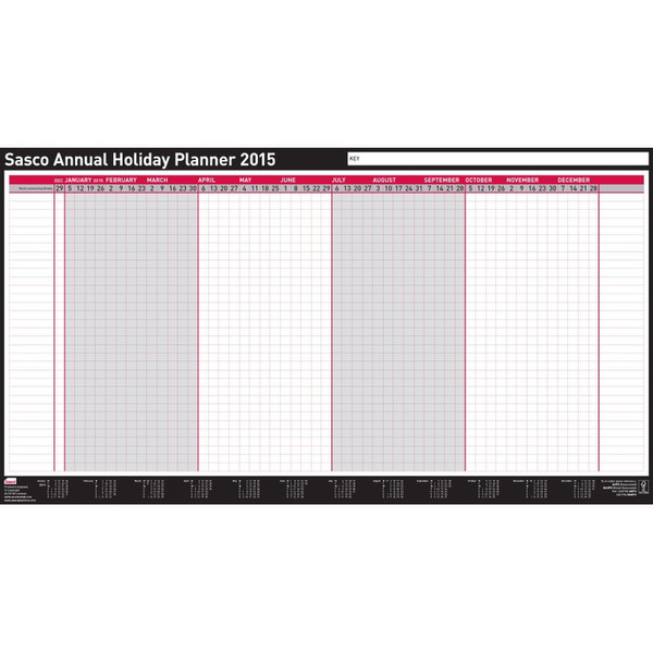 Kensington Sasco Annual Holiday Planner 2015 - Retail