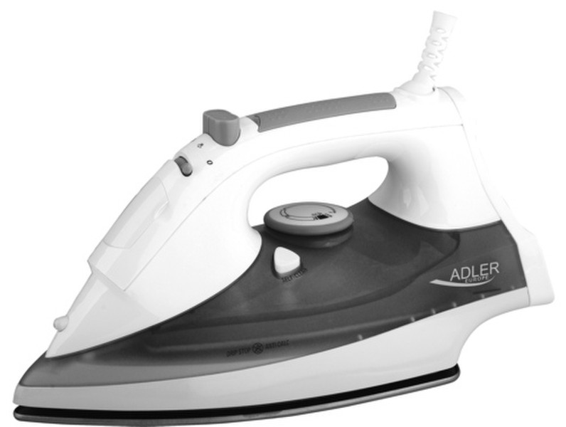 Adler AD 524 Dry & Steam iron Ceramic soleplate 2000Вт Белый