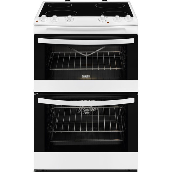 Zanussi ZCV66000WA Freestanding Ceramic hob A Black,White cooker