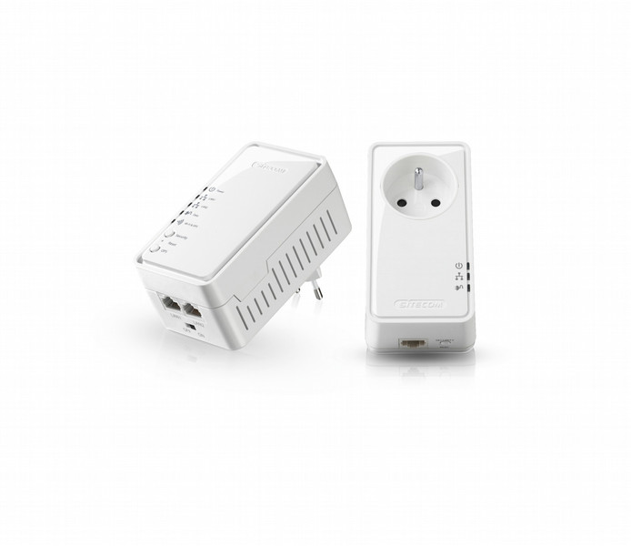Sitecom LN-555FR Wi-Fi Socket Homeplug Kit 500 Mbps PowerLine Netzwerkadapter