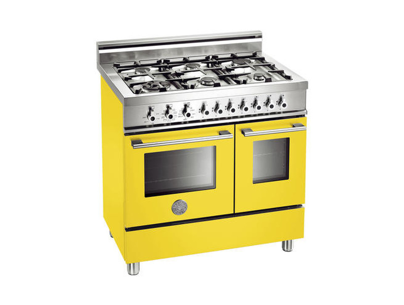 Bertazzoni W90 6 MFE GI Freistehend Gas hob Gelb