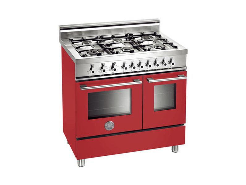 Bertazzoni W90 6 MFE RO Отдельностоящий Gas hob Красный