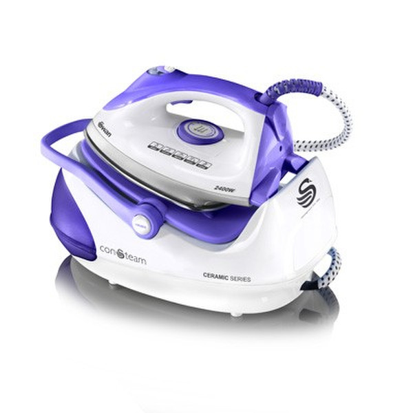 Swan SI9030N 2400W 1L Ceramic soleplate Purple,White steam ironing station